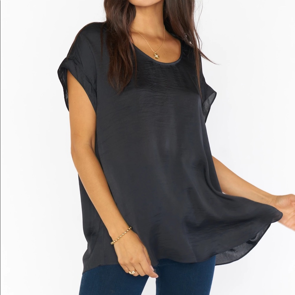 Show Me Your Mumu Original Mumu Silky Black Top